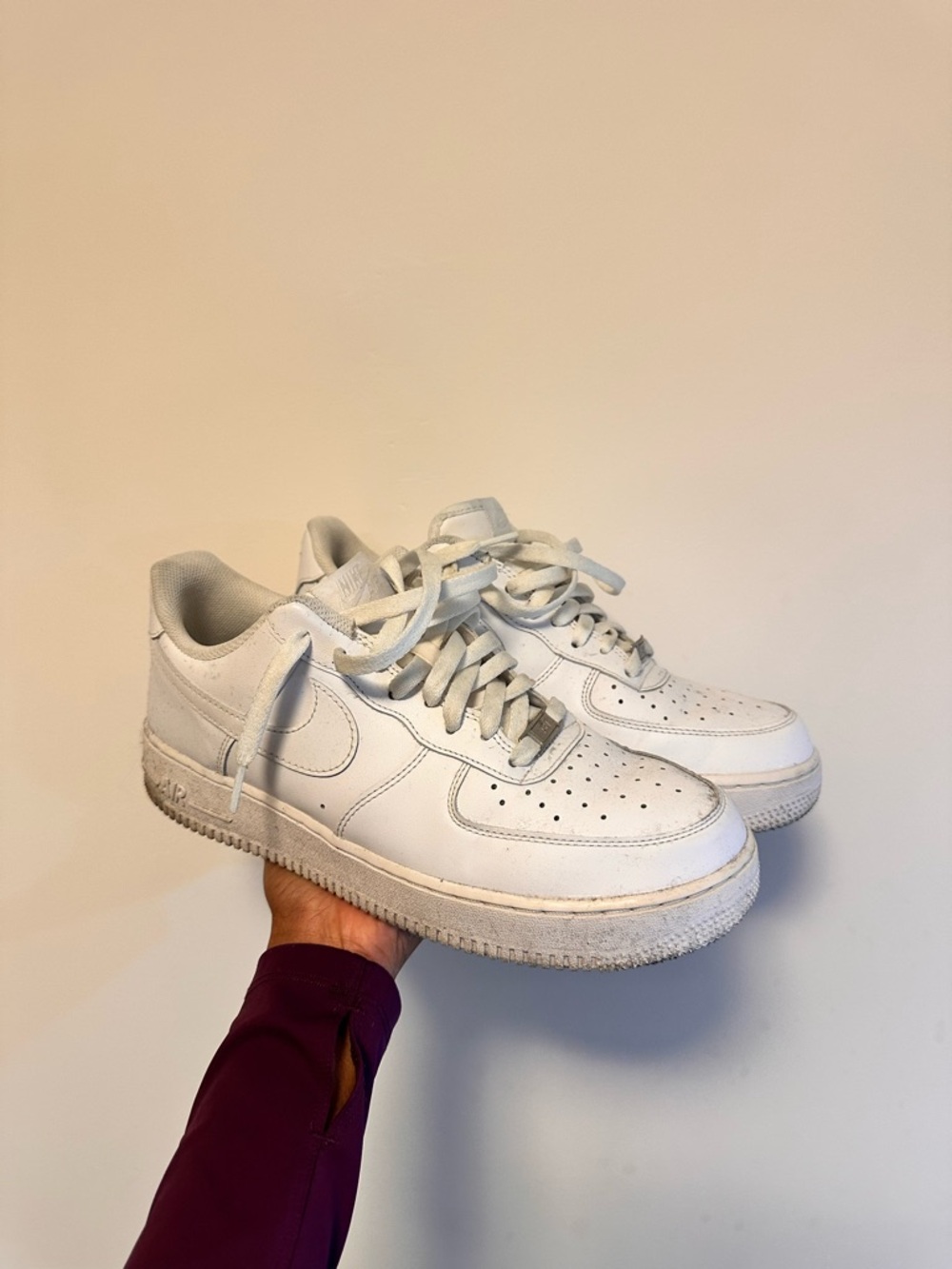 Nike White Low-Top Leather Sneakers